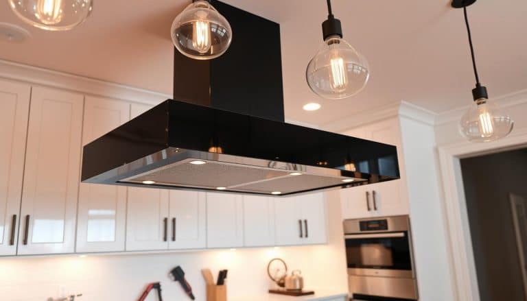 Black Stainless Steel Range Hood Installation