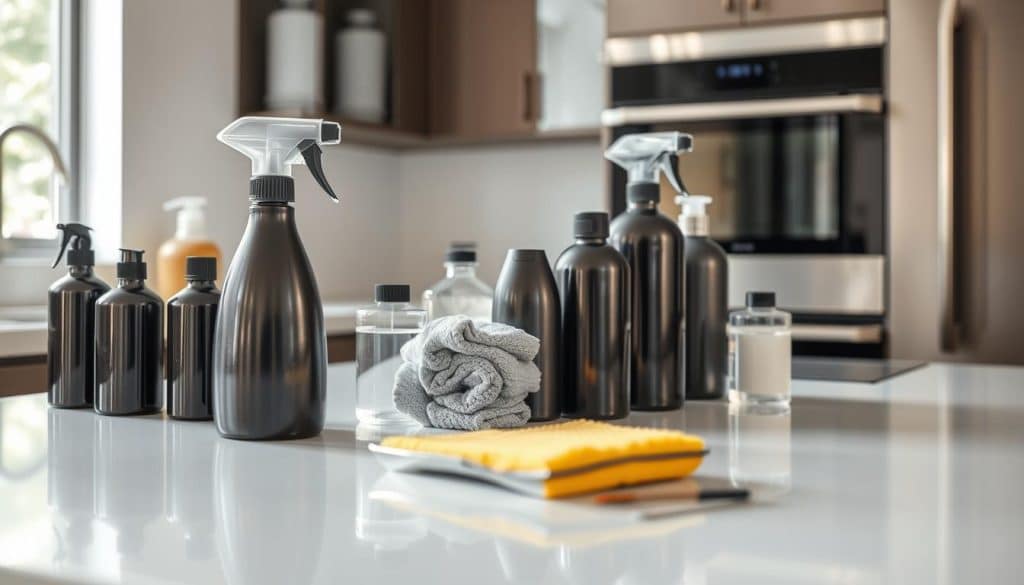 black stainless steel appliance cleaning products